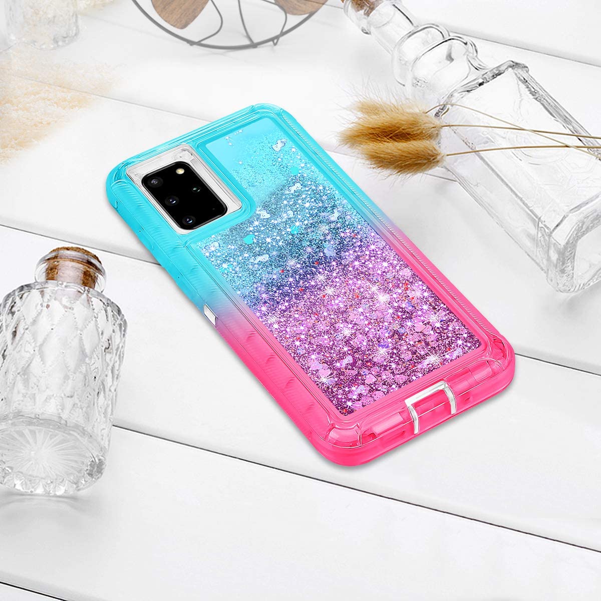 Samsung Galaxy S20 Plus Glitter Phone Case - Protective Shockproof Cover with Sparkle Design for Galaxy S20+ (Perfect for Everyday Use, Parties & Special Occasions)
