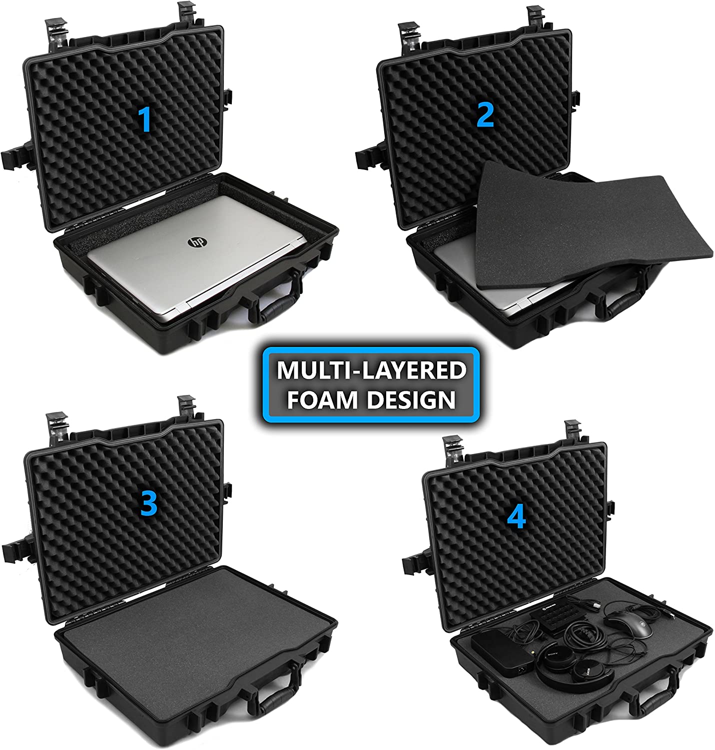 CASEMATIX 17 Elite Waterproof Laptop Case for Acer Predator Helios 300/500 & Nitro 5 - Shockproof Protective Sleeve for 15.6