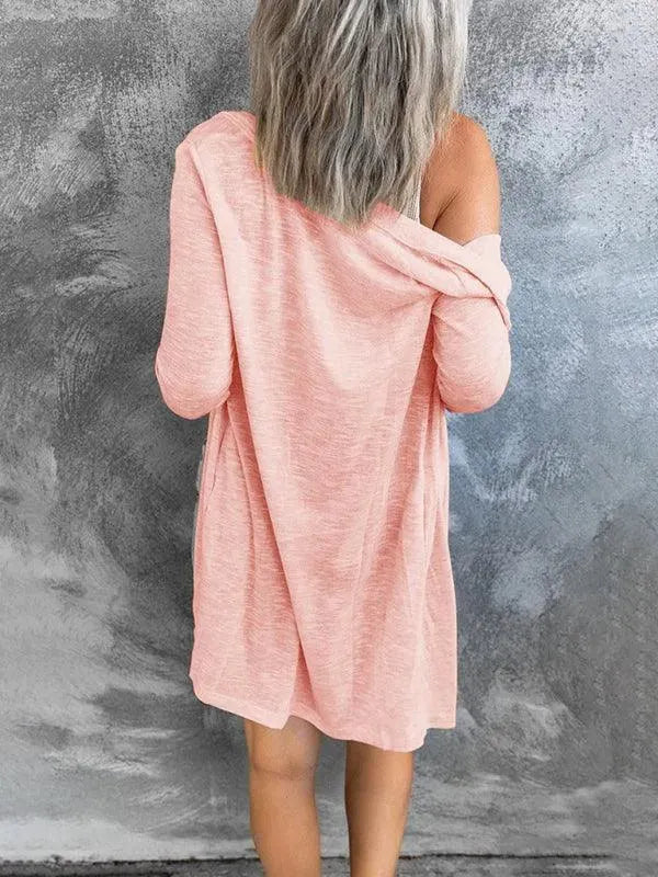 Women's Long Button Cardigan Sweater - Cozy Knit Open Front Wrap for Fall & Winter - Perfect for Office, Casual Outfits and Layering