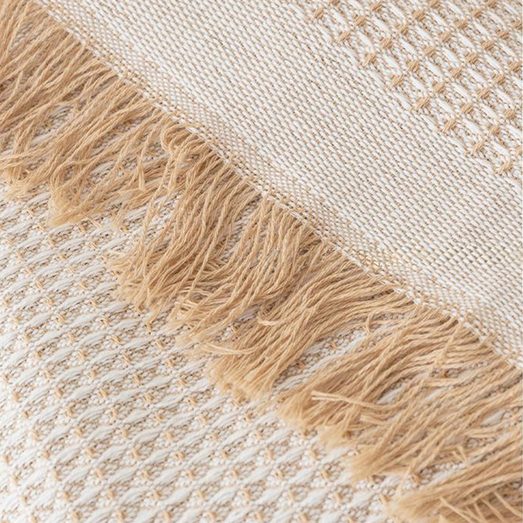 Breathable Waffle Weave Tassel Sofa Cover - Soft Stretch Couch Protector for Living Room, Sectional, Loveseat - Home Decor & Pet-Friendly Furniture Protection