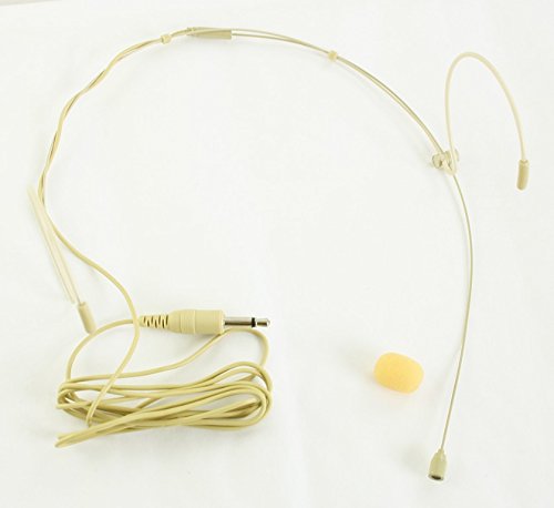 EXMAX® Omnidirectional 3.5mm Plug Beige Headset with Microphone - Perfect for PC, Laptop, Digital Camera, Podcasting, Voice Recording & Online Meetings (Ideal for Home Office, Gaming, and Content Creation)