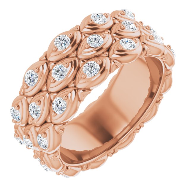 1.08 Carat Round Diamond Eternity Band - Triple Row Diamond Wedding Ring for Women | Perfect for Anniversary, Engagement & Special Occasion Gifts