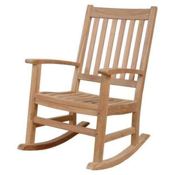 Palm Beach Rocking Armchair - Comfortable Wicker Patio Chair with Cushion - Perfect for Porch, Garden, and Outdoor Relaxation