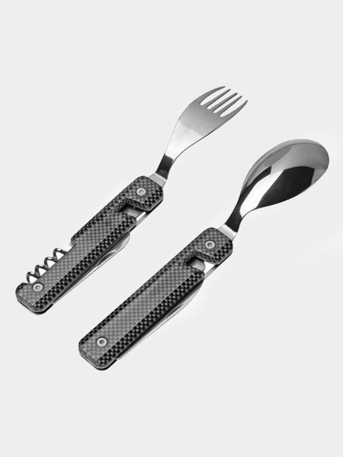 Akinod 13H25 12-Piece Stainless Steel Multifunctional Cutlery Set - Perfect for Camping, Picnics & Outdoor Adventures