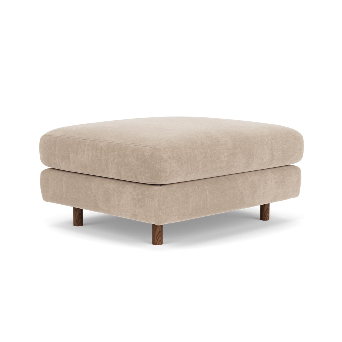 Dylan Fabric Ottoman - Soft and Stylish Footrest, Storage Bench, Living Room Accent Piece - Perfect for Small Spaces, Bedroom, or Lounge Area