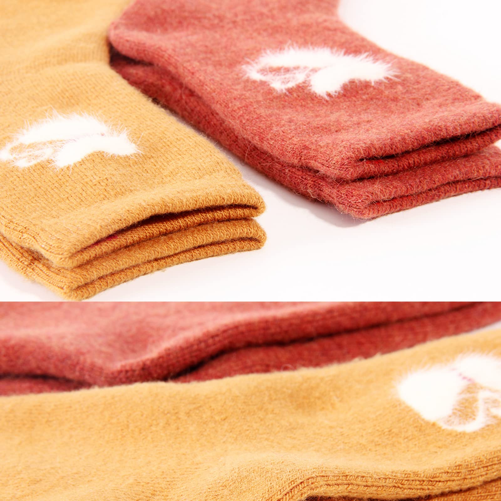 WUWYOUWL Women's Thermal Wool Socks - Warm Winter Knit Socks for Women & Girls, Thick Cozy Casual Socks with Cute Animal Designs - Perfect for Cold Weather, Outdoor Activities & Home Comfort