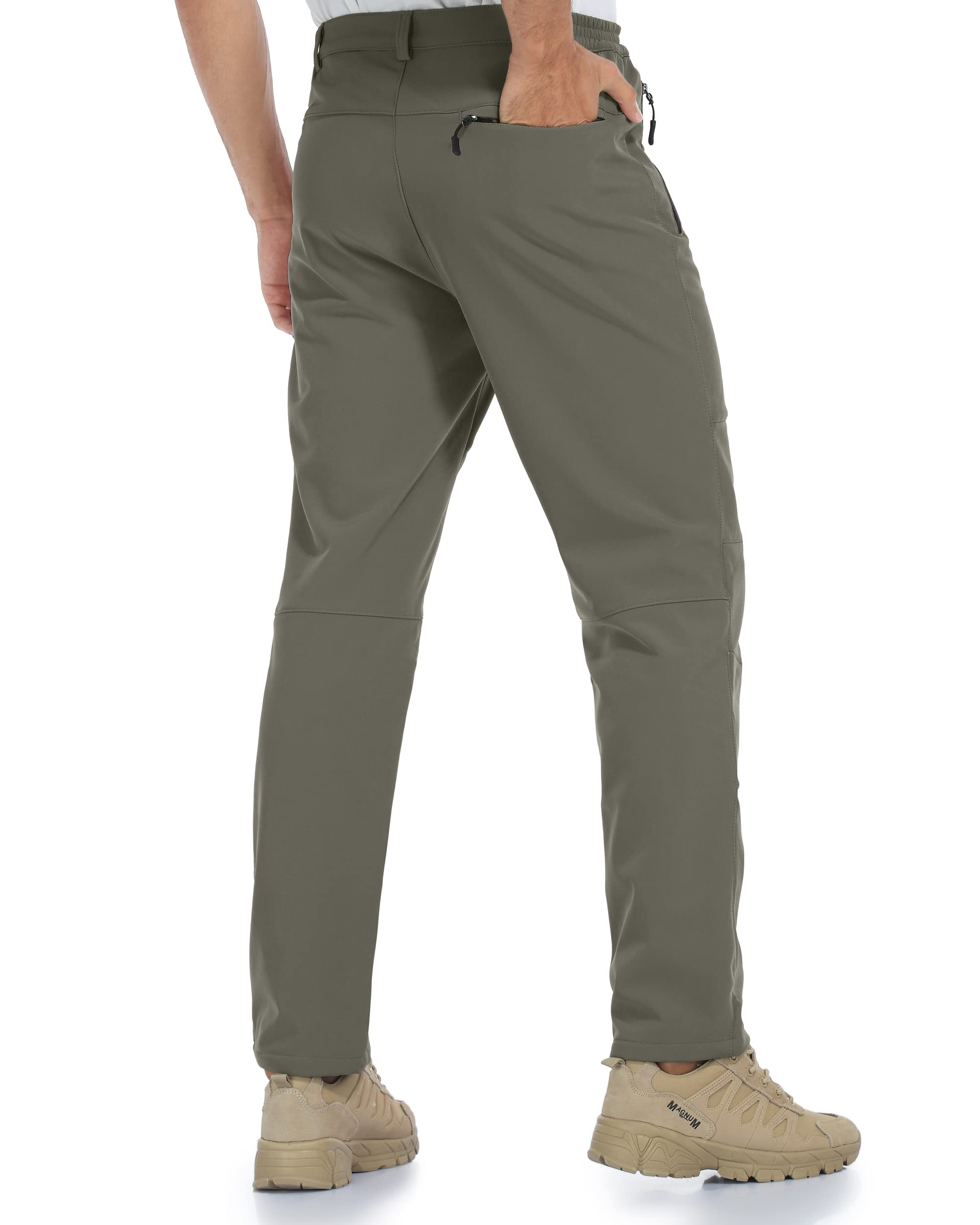 Men's Waterproof Snow Ski Pants - Fleece Lined for Skiing & Hiking