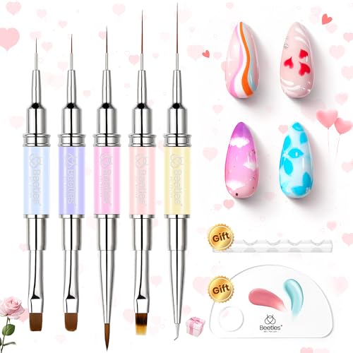 0-0-7 Pcs Double-ended Nail Art Brushes Kit