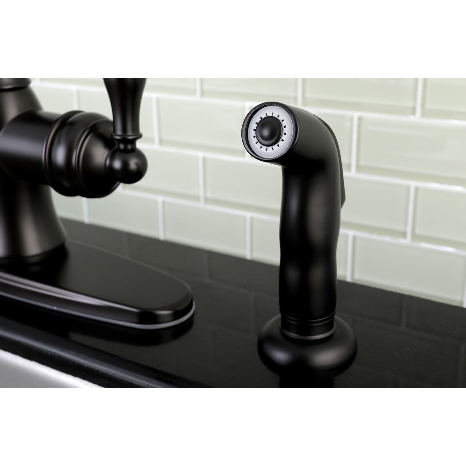 American Classic GSY7705ACLSP Single Handle 2/4 Hole Deck Mount Kitchen Faucet with Pull Down Sprayer in Oil Rubbed Bronze - Perfect for Modern Farmhouse & Rustic Style Kitchens