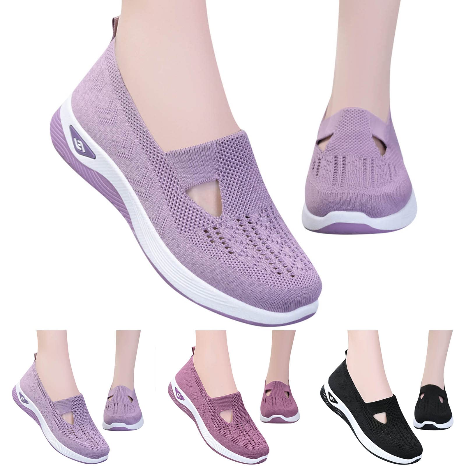 **Women's & Men's Breathable Orthopedic Slip-On Casual Shoes - Comfortable Walking Sneakers for Work, Travel & Everyday Wear**