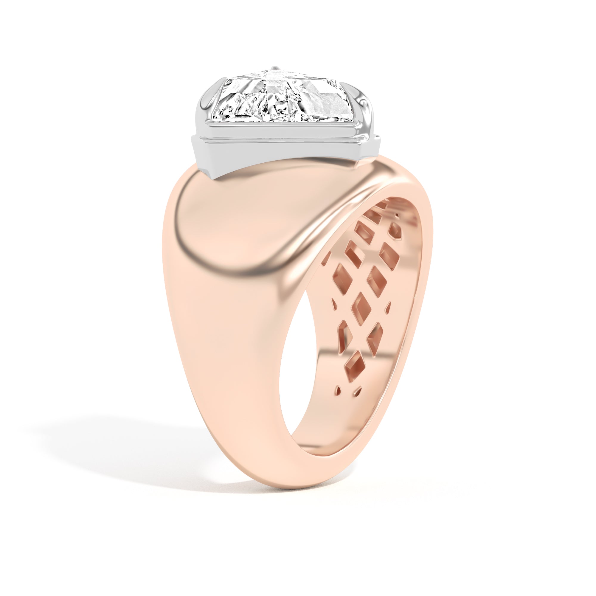 Scarpa Trilliant Double Bezel Bombe Ring - Elegant Vintage Style Cubic Zirconia Cocktail Ring for Women | Perfect for Evening Parties, Weddings, and Special Occasions