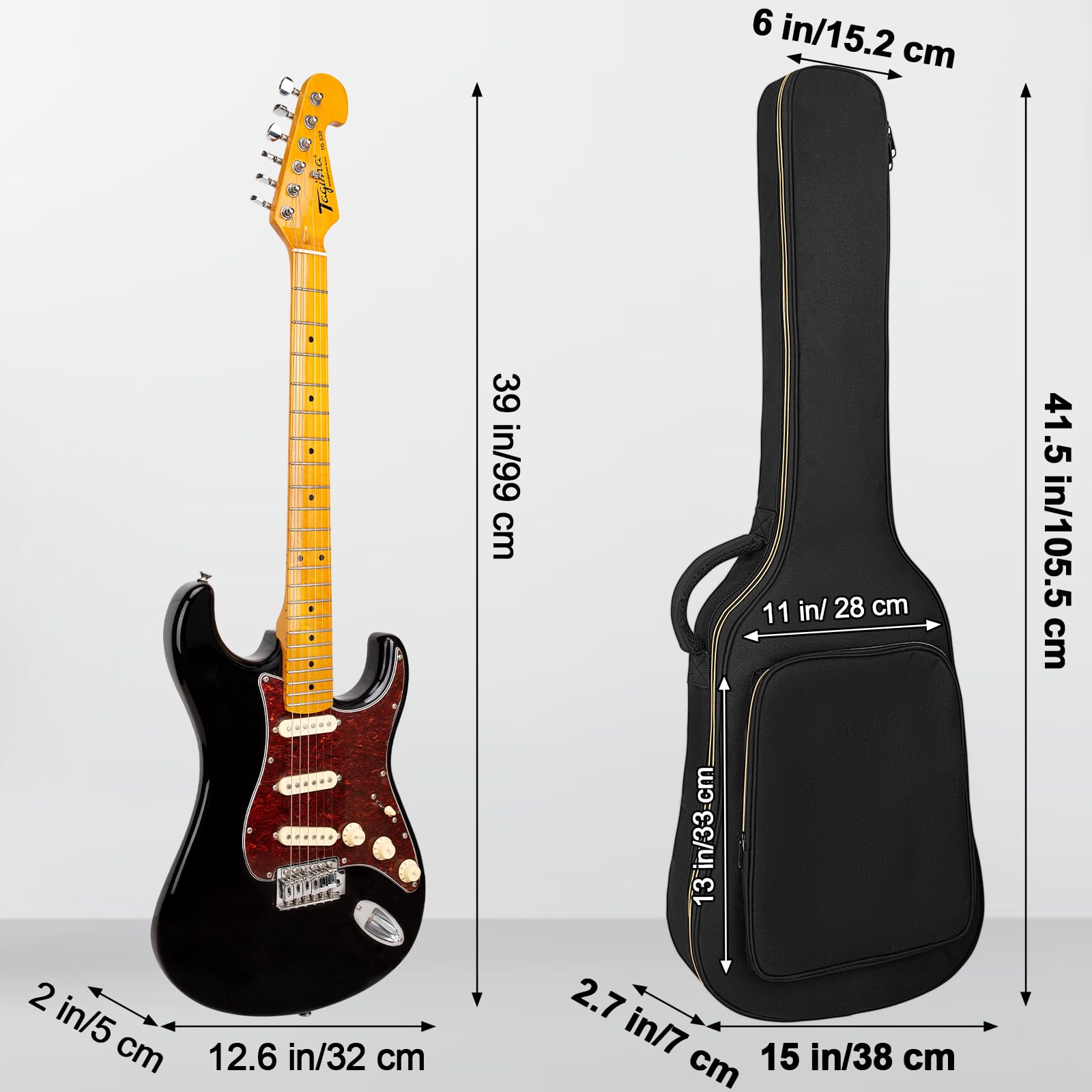 Electric Guitar Gig Bag with 0.35