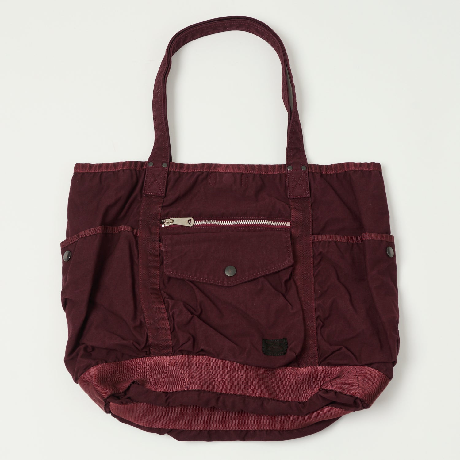 Porter Yoshida & Co. Crag Tote Bag - Premium Leather Burgundy Shoulder Bag for Women & Men | Work, Travel & Everyday Carry