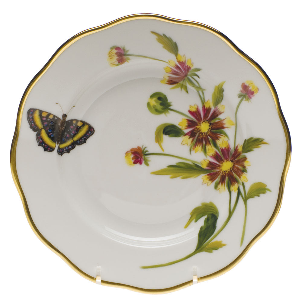 Authentic American Wildflowers Indian Blanket Salad Plate | Handcrafted Floral Design Dinnerware | Perfect for Picnics, Outdoor Dining & Home Decor