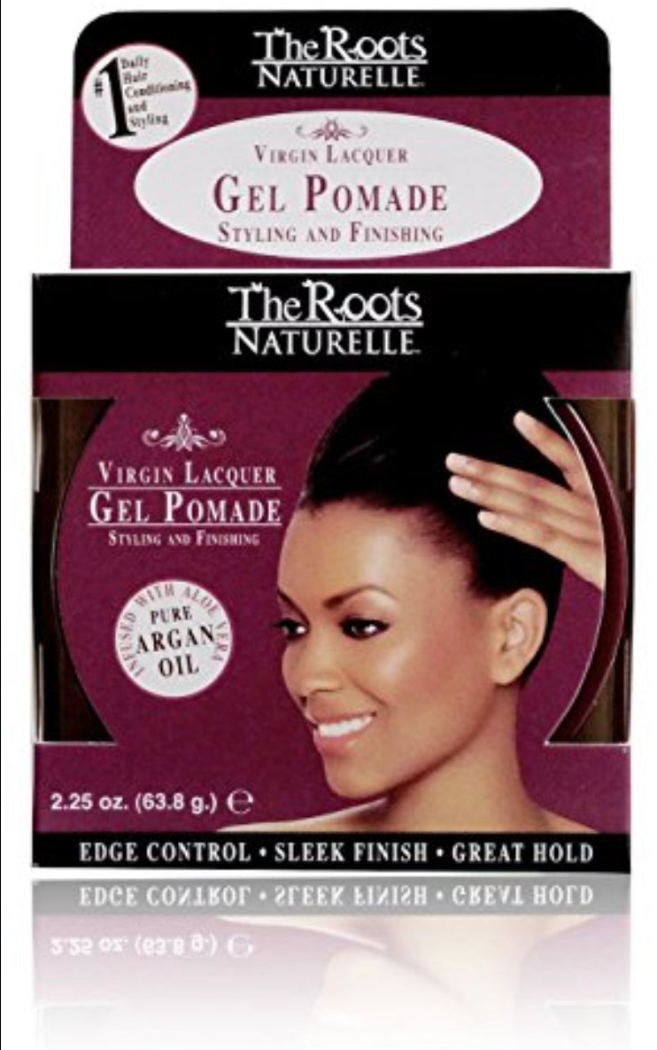 The Roots Naturelle Gel Pomade 2.25 oz - Natural Hair Styling Gel for Men & Women - Perfect for Curly, Wavy & Coily Hair Types - Salon-Quality Hold & Shine for All-Day Styling