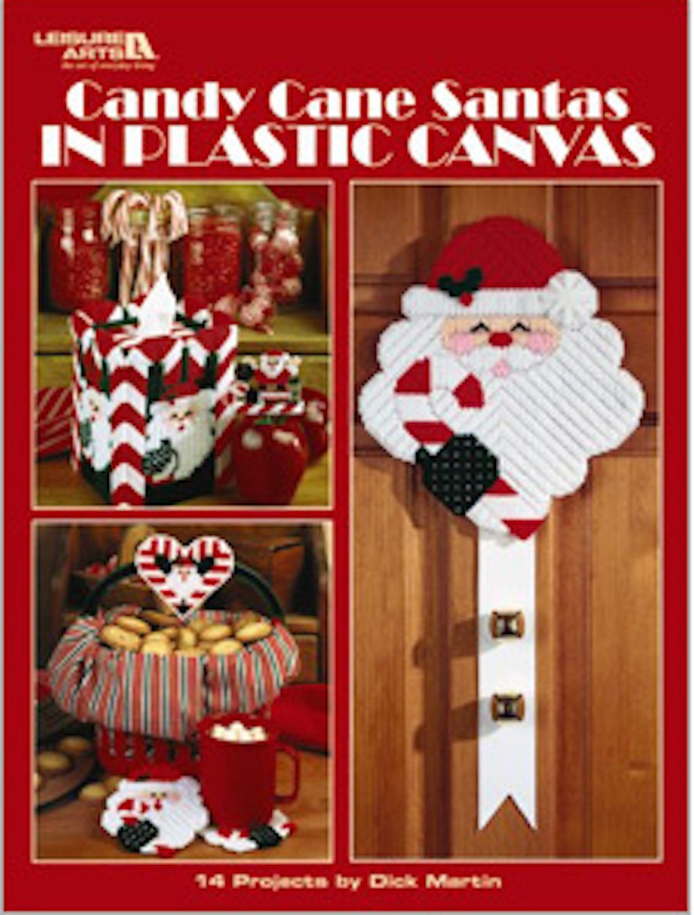 Festive Plastic Canvas Candy Cane Santa Ornaments - DIY Christmas Decorations for Tree, Gifts & Holiday Home Decor