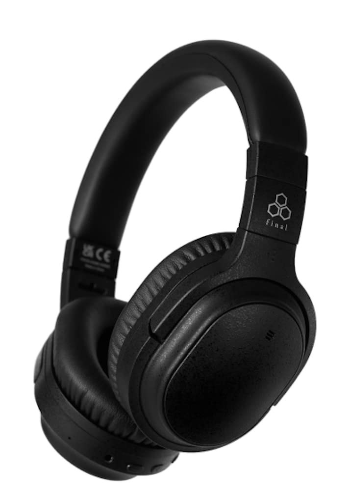 Final UX3000 Noir - Premium Wireless Bluetooth Headphones for Music, Calls & Gaming - Noise Cancelling Over-Ear Headset with Long Battery Life - Perfect for Travel, Work & Home Use