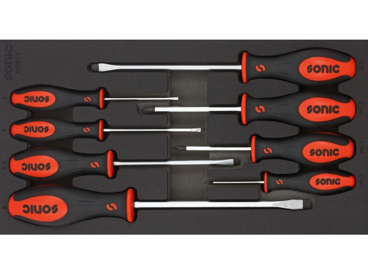 8-Piece Sonic Foam System Screwdriver Set - 1/3