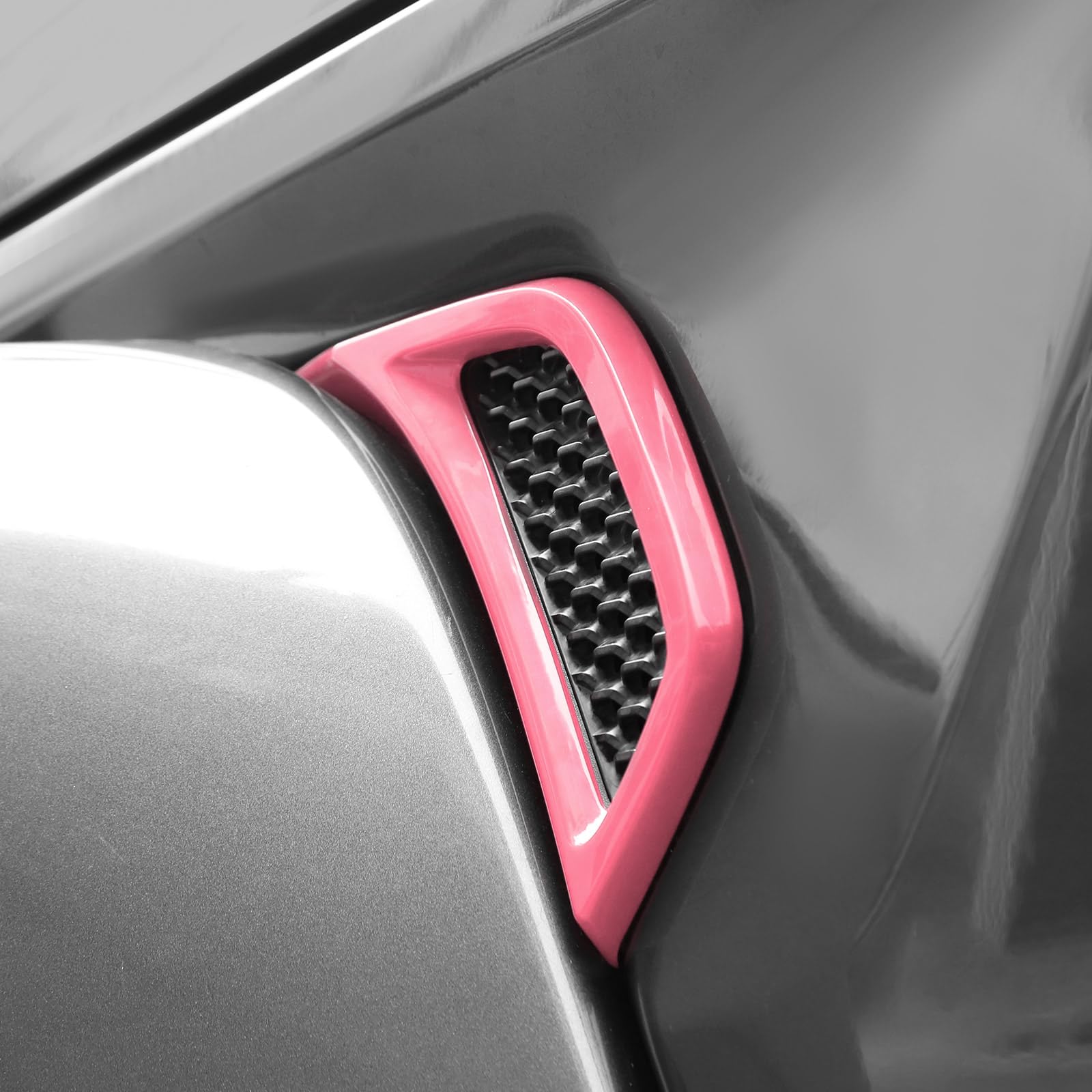 Jeep Wrangler JL JLU & Gladiator JT Side Fender Vent Decal Trim Cover - RT-TCZ Pink Exterior Accessories (2018-2024 Models, 2-Piece Set) - Enhance Off-Road Style & Protect Fenders