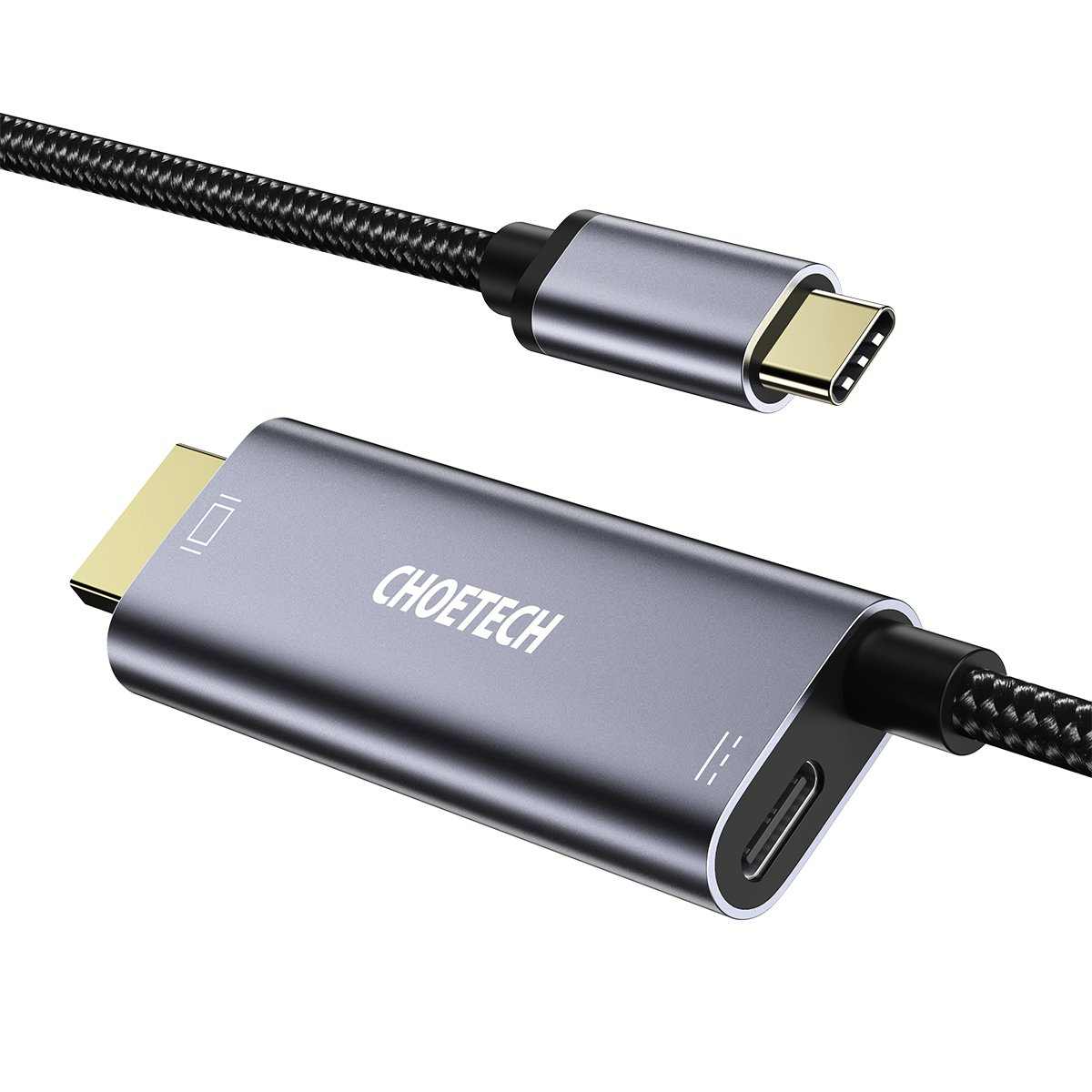 XCH M180 USB Type C to HDMI Cable 6FT - 4K 60Hz Video & 60W Power Delivery Charging - Compatible with MacBook Pro, iPad Pro, Samsung Galaxy - Perfect for Home Office, Presentations & Gaming