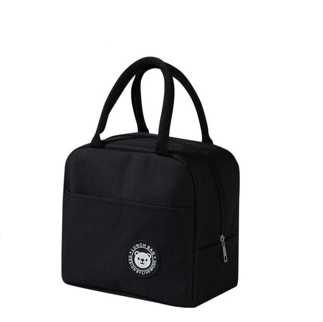 Insulated Lunch Bag for Women - Leakproof Tote Lunch Box with Thermal Container, Perfect for Office, School & Picnics (Black)