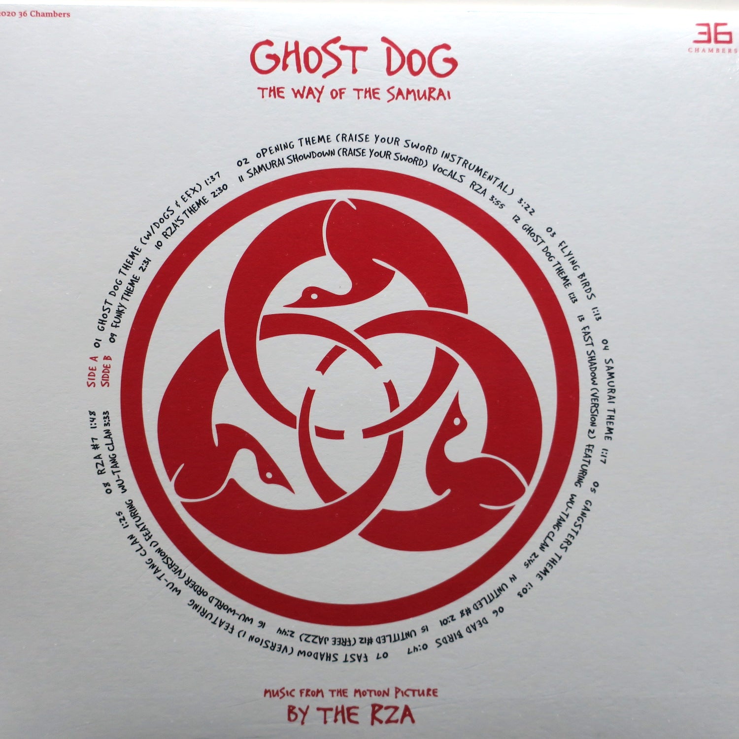 GHOST DOG: WAY OF THE SAMURAI Original Soundtrack by RZA - Limited Edition Vinyl LP Record - Perfect for Movie Lovers & Hip-Hop Collectors