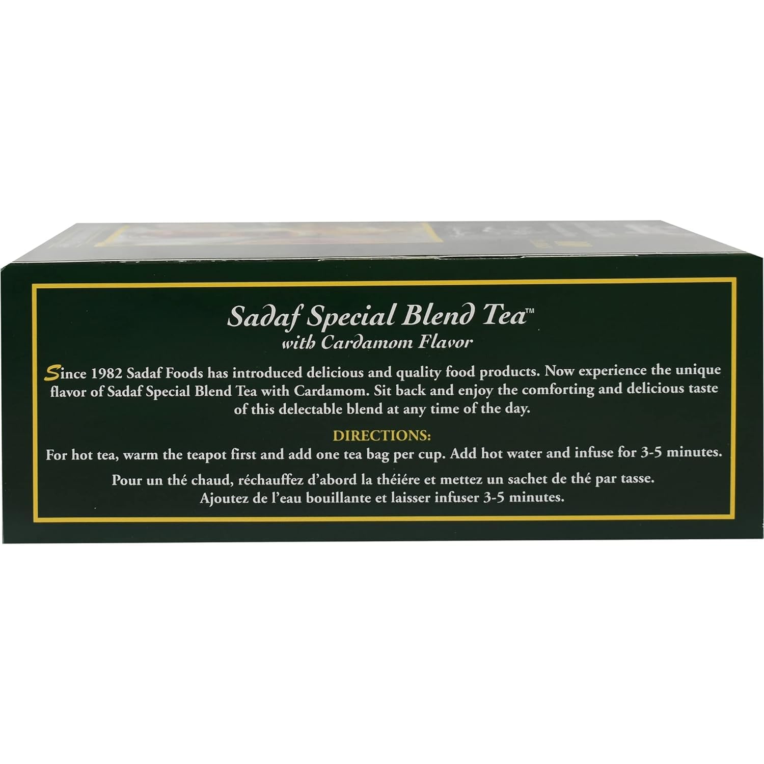 Premium Sadaf Cardamom Tea Bags - Ceylon Black Tea with Exotic Spice Blend | 100 Tea Bags (Pack of 2) | Handpicked in Sri Lanka | Perfect for Morning Boost, Afternoon Relaxation & Digestive Health