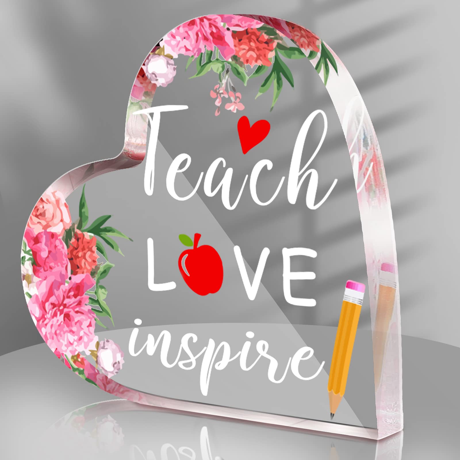 Best Teacher Ever Gift - Inspirational Paperweight for Graduation, Retirement & Back to School