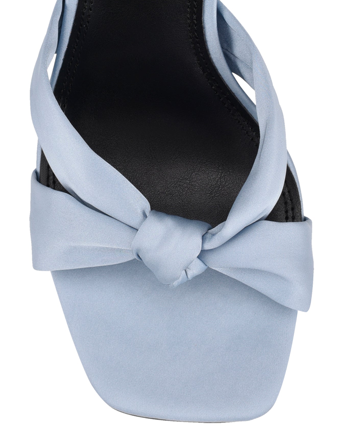 Blue Satin Spring Knot Sandals - Women's Comfortable Summer Beach Wedding Shoes for Outdoor Vacations & Casual Wear