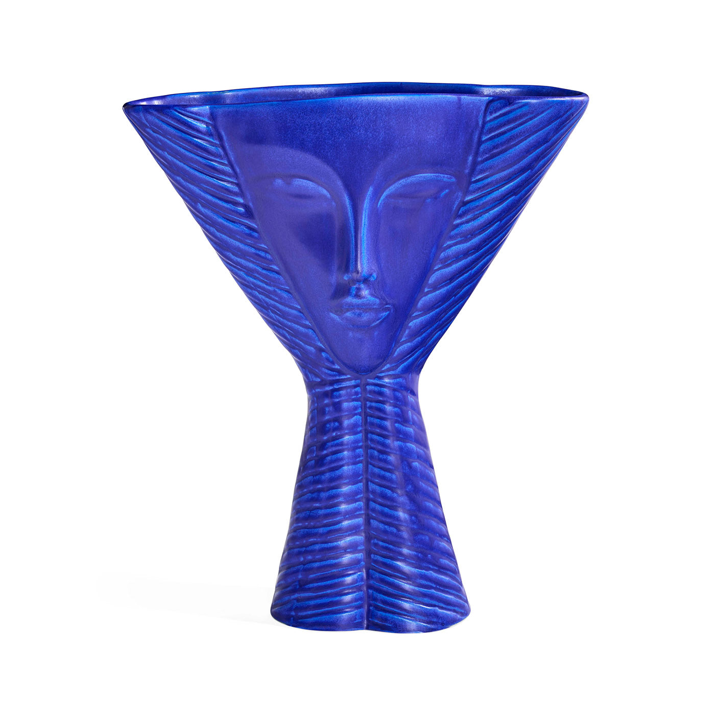 Elegant Cobalt Blue Ceramic Vase for Home Decor - Handcrafted Floral Centerpiece for Living Room, Dining Table & Wedding Decorations