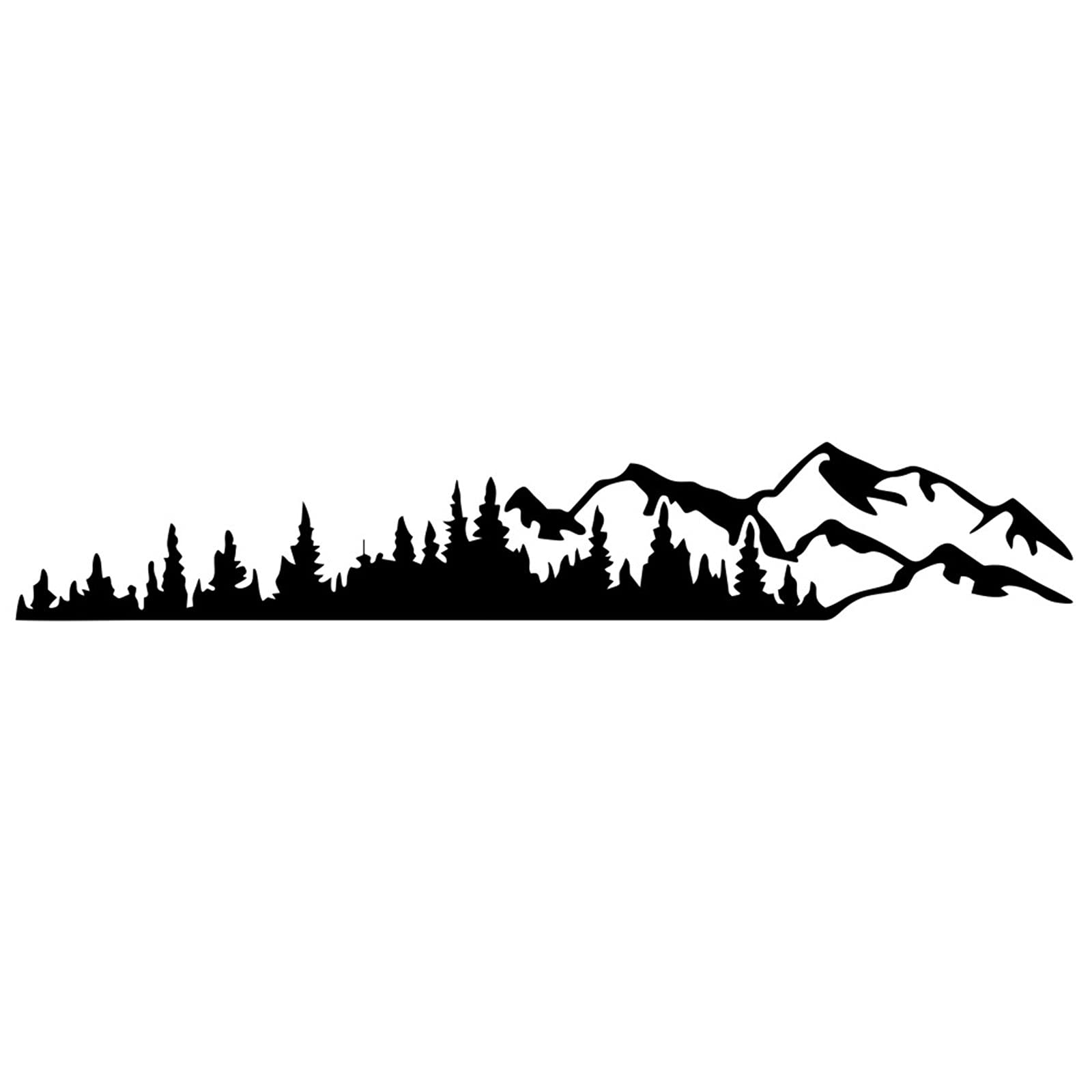 Mountain Range Wall Decals - Removable Vinyl Stickers for Home Decor, Kids Room, Bedroom & Nursery - Easy Peel & Stick Wall Art for Cars, Dorm & Office