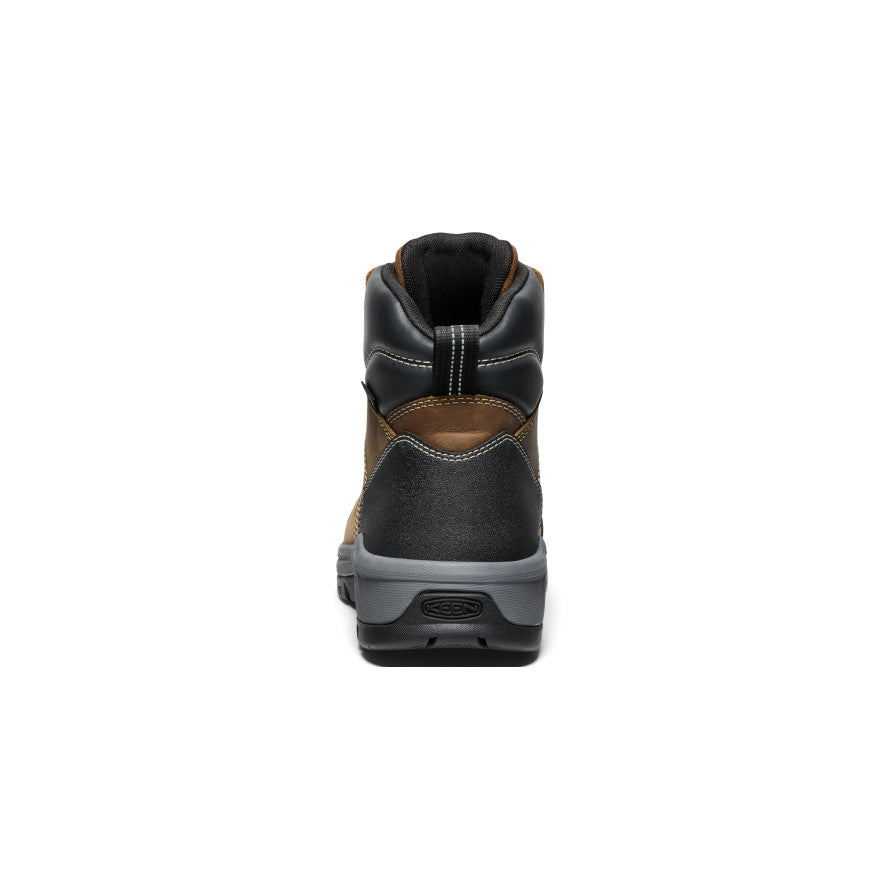 Men's Evanston 6 Waterproof Soft Toe Work Boots - Bison/Black - Durable & Comfortable for Construction, Hiking & Outdoor Activities