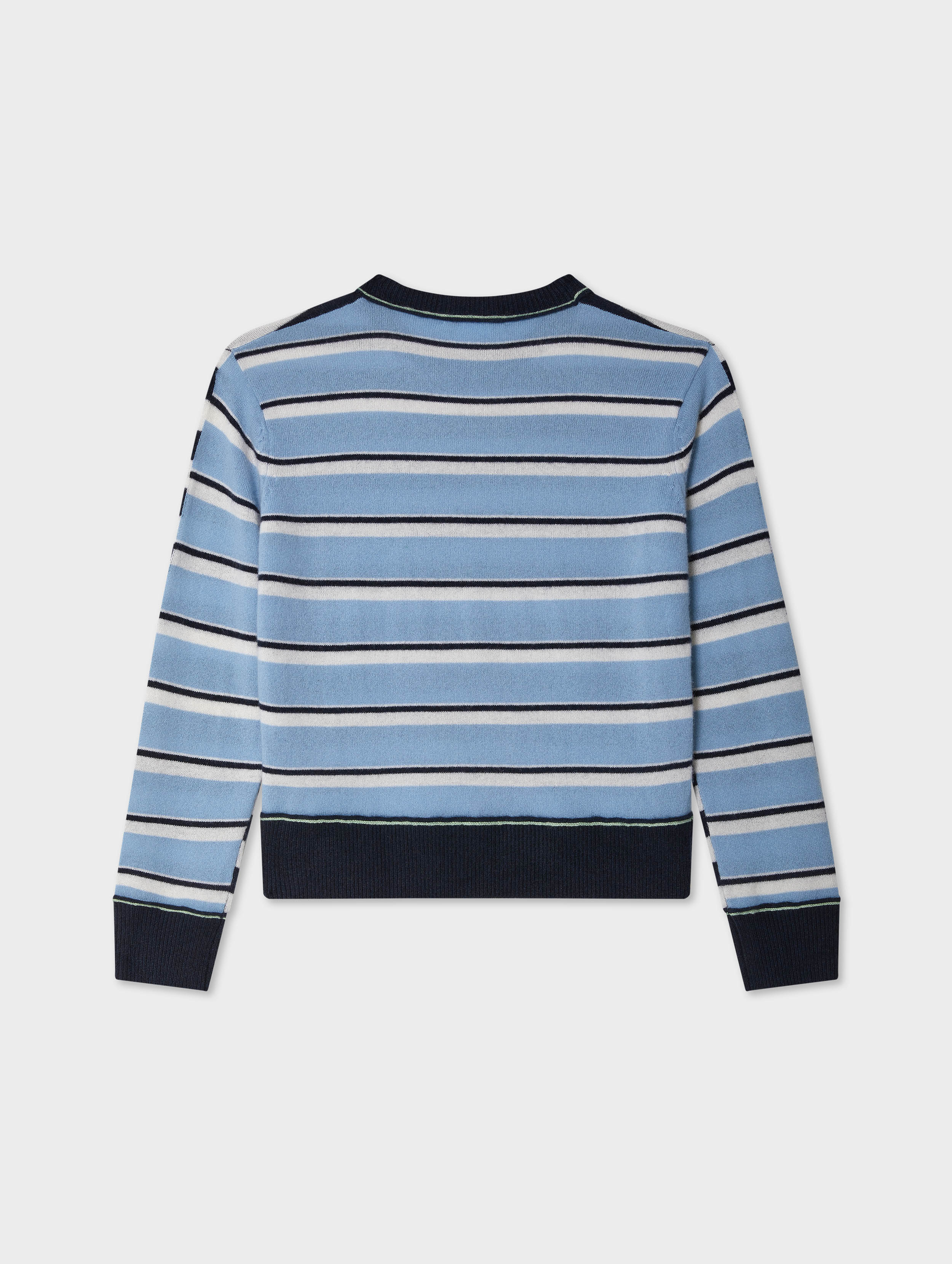 Luxury Cashmere Blend Striped Crewneck Sweater for Women - Soft & Warm Winter Knitwear - Perfect for Office, Travel & Casual Outfits