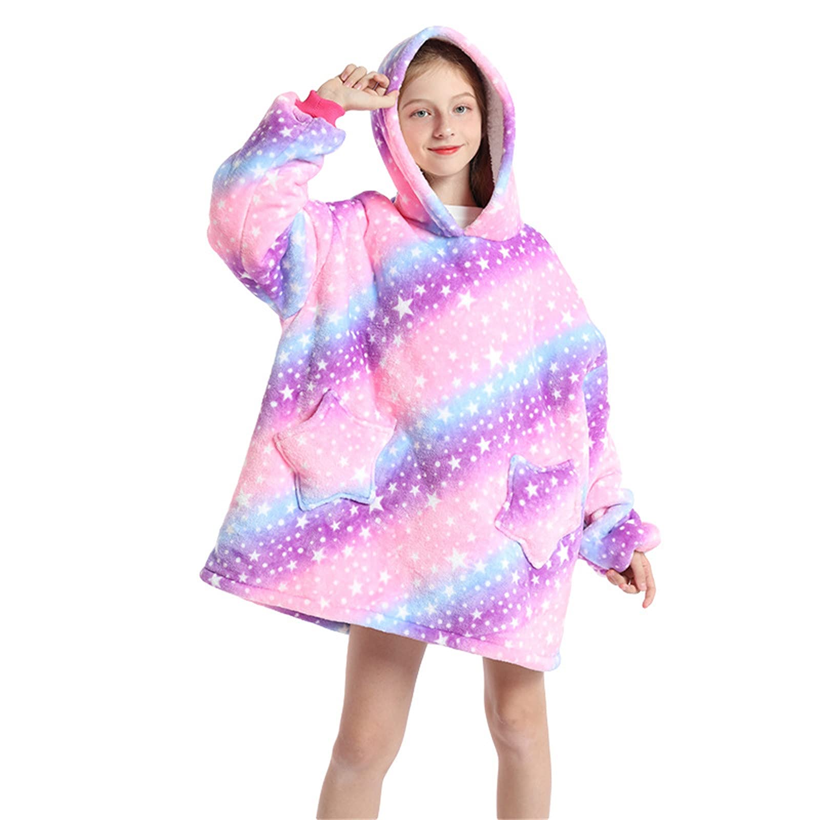 Viviplus Oversized Hoodie Blanket Sweatshirt - Wearable Sherpa Blanket Pullover, Soft Warm Comfy Plush Hooded Blanket for Women & Men | Perfect for Lounging, Netflix Nights & Winter Outdoor Activities