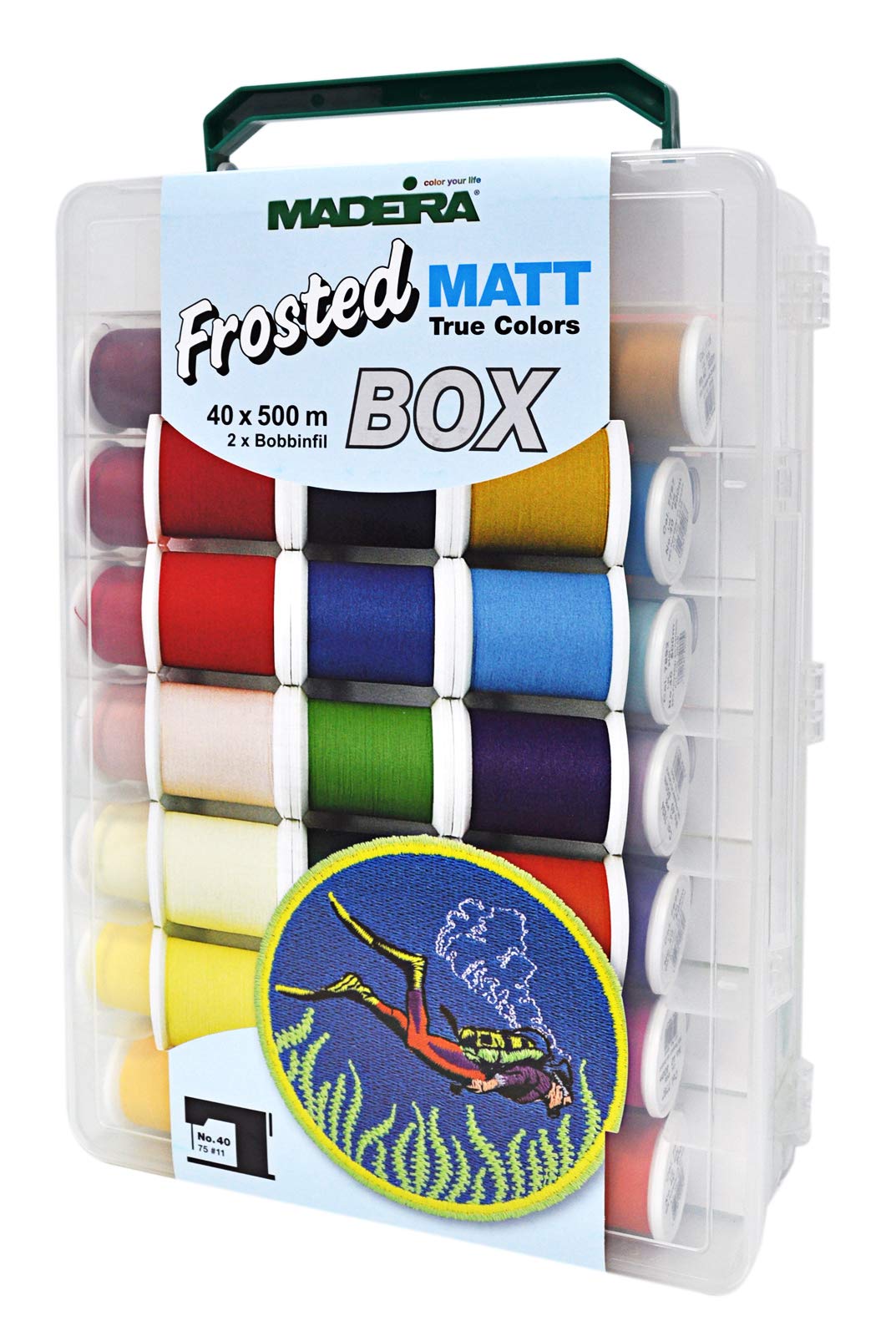 Madeira Embroidery Thread 8088 Frosted Matte Box - Premium Quality Embroidery Floss for Hand Sewing, Cross Stitch & Needlework - Perfect for DIY Crafts, Quilting & Fabric Projects