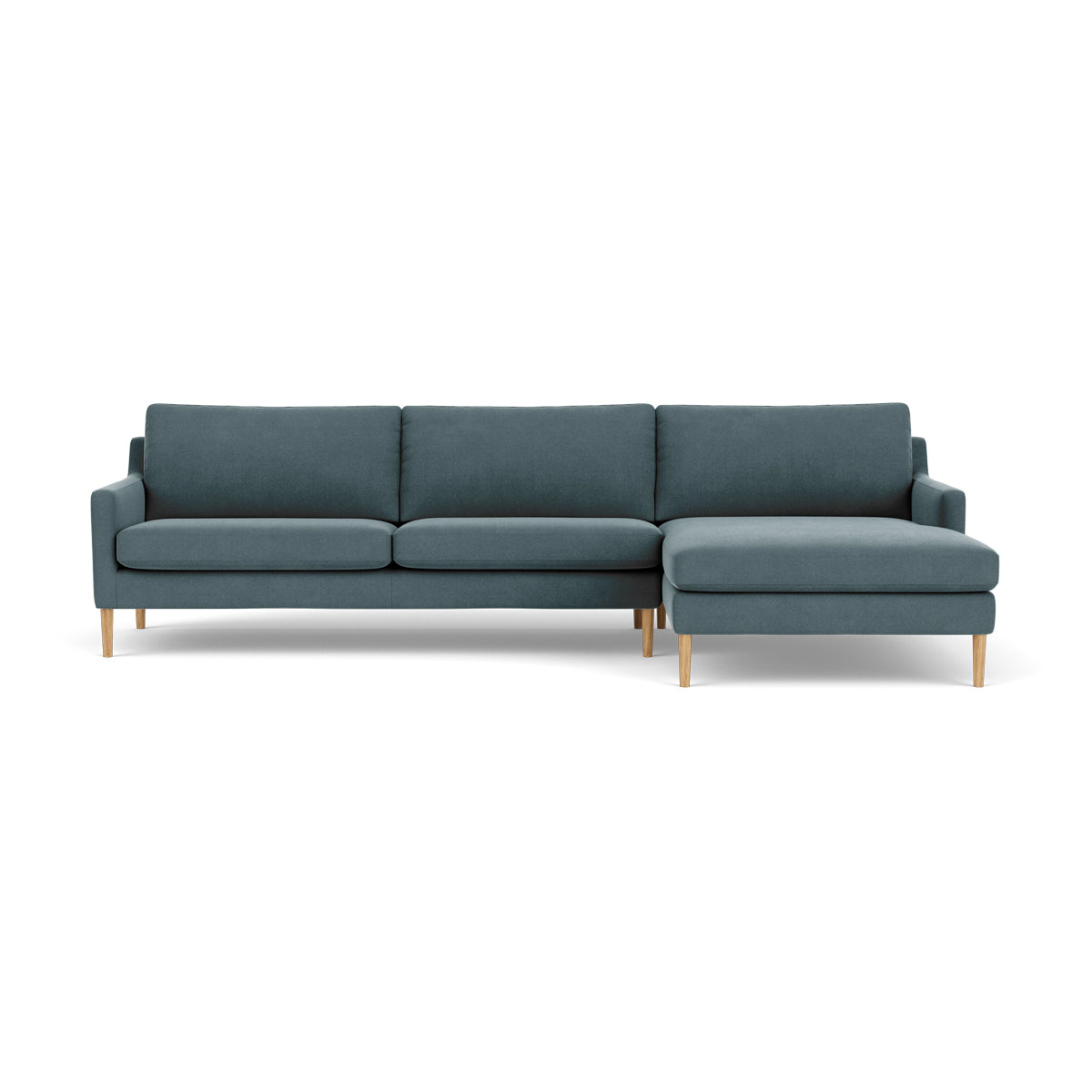 Astha Fabric Right Chaise Sofa - Modern Upholstered Sectional Couch for Living Room, Lounge & Small Spaces