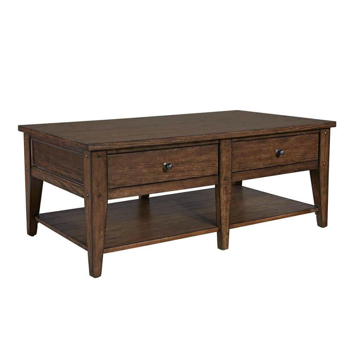 Lake House Cocktail Table 210 OT1010 - Modern Wood Coffee Table for Living Room, Perfect for Home Decor & Entertaining Guests