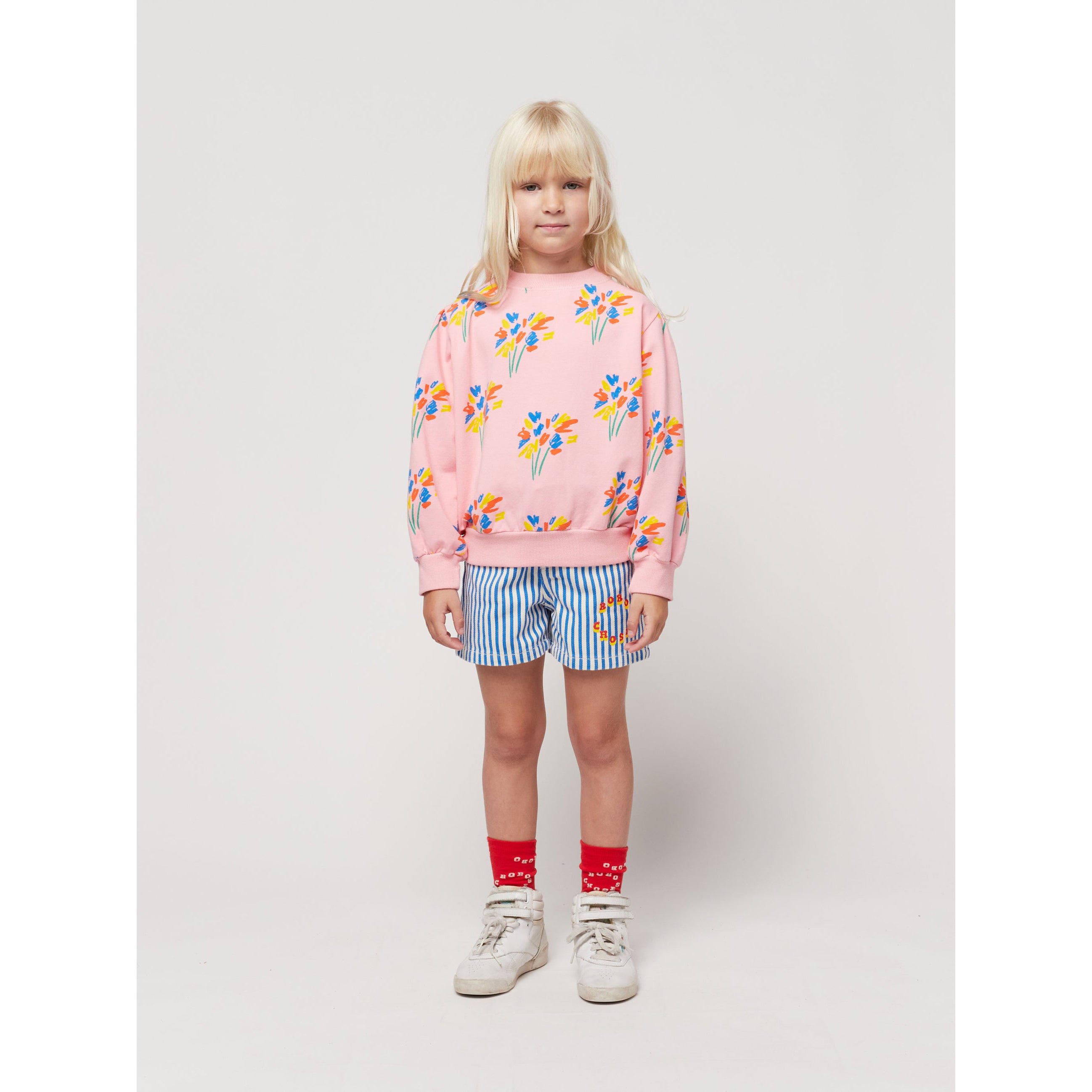Bobo Choses Blue Striped Woven Shorts for Women - Comfortable Summer Casual Shorts for Beach, Travel and Everyday Wear