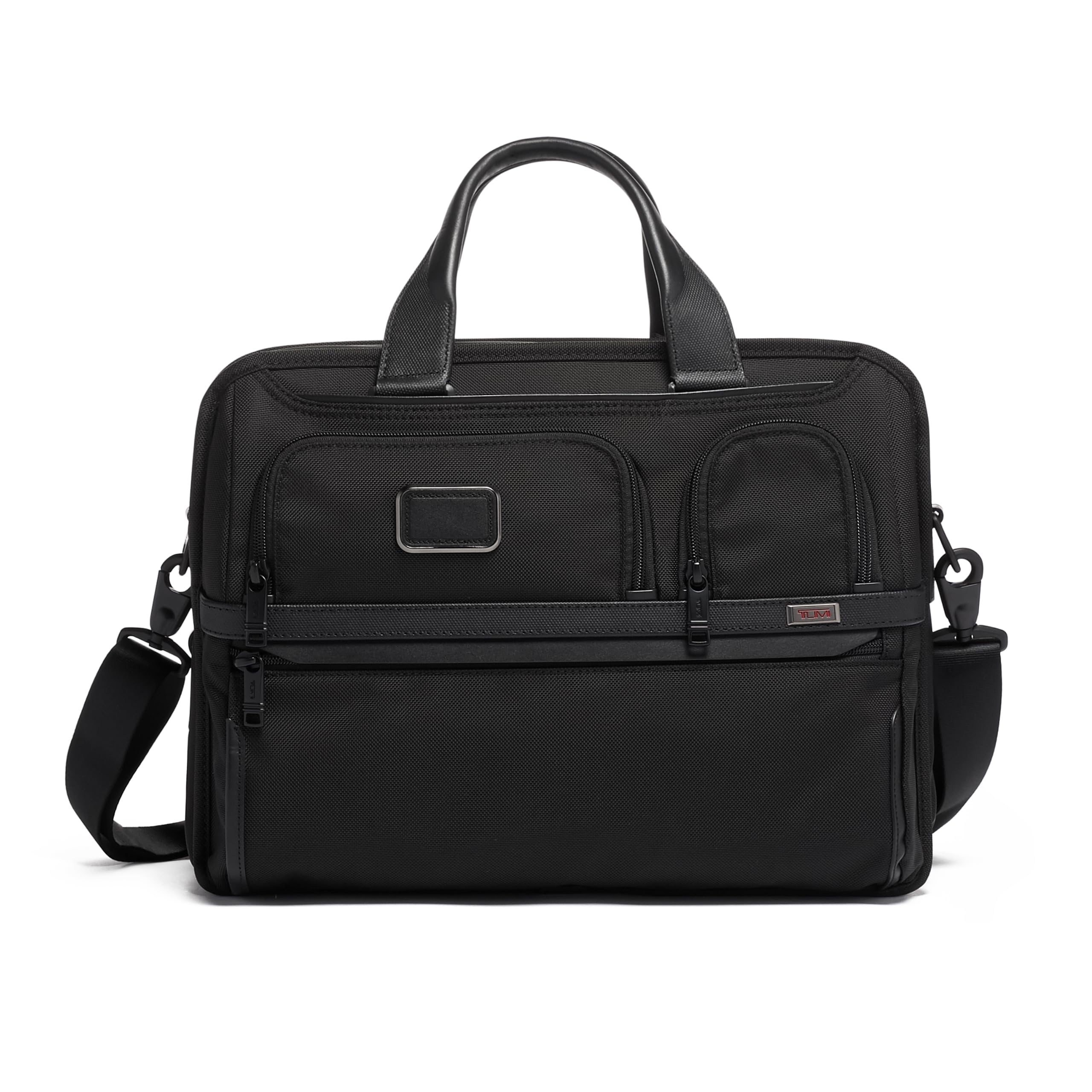 TUMI Alpha Expandable Organizer Laptop Briefcase - 15-Inch Professional Business Laptop Bag for Men & Women - Durable Travel Briefcase with Multiple Pockets | Perfect for Business Trips, Commuting & Office Use