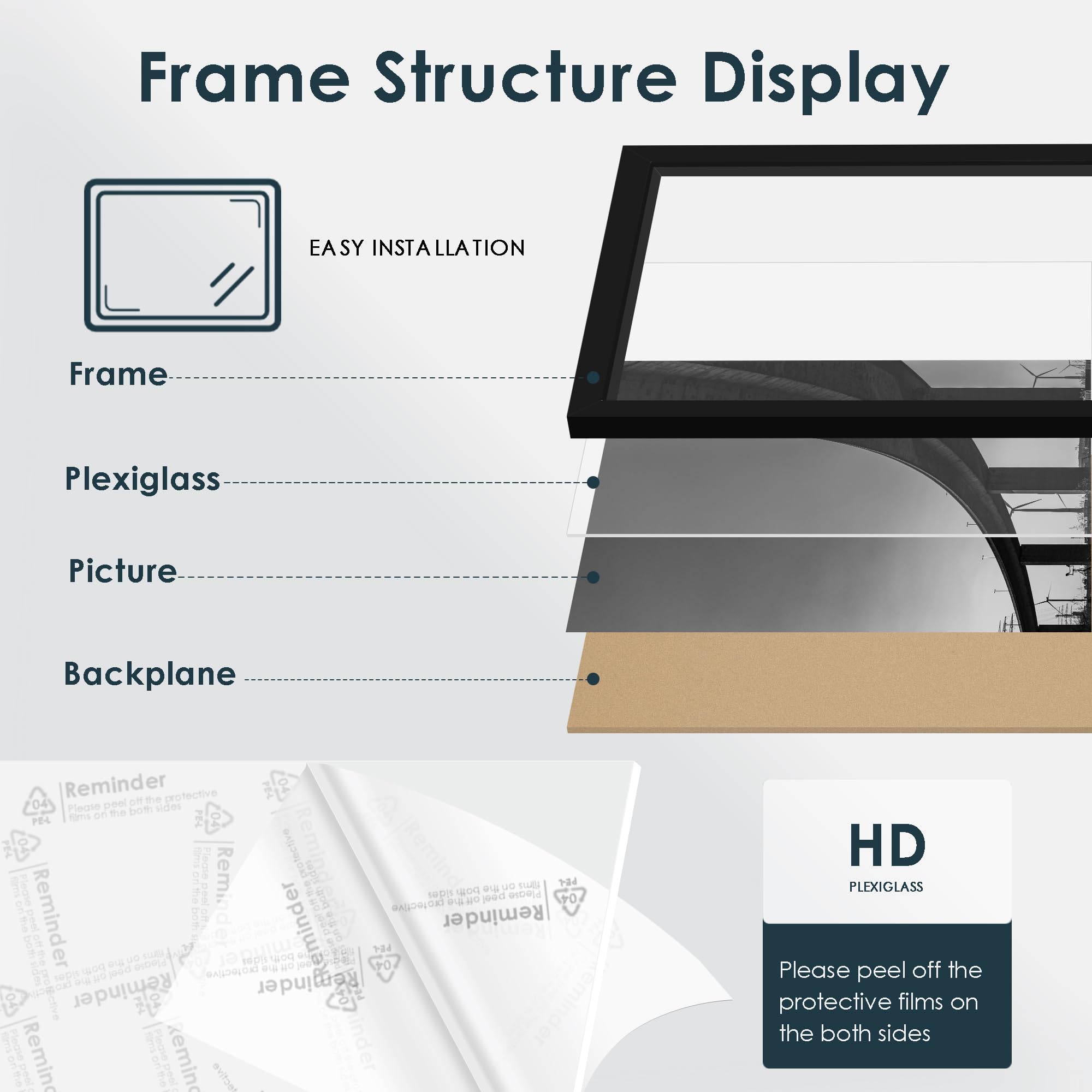 18x24 Picture Frames 5 Pack - Black Poster Frames for Wall Art Display - Horizontal & Vertical Hanging - Perfect for Home Decor, Office, Gallery & Classroom Wall Mounting