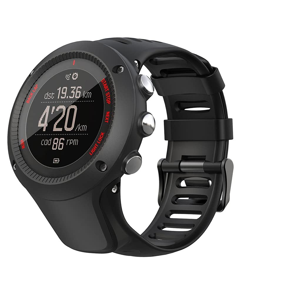 Suunto Ambit 1/2/3 Replacement Silicone Watch Band with Screws - Durable & Comfortable Strap for Outdoor Sports, Running & Hiking