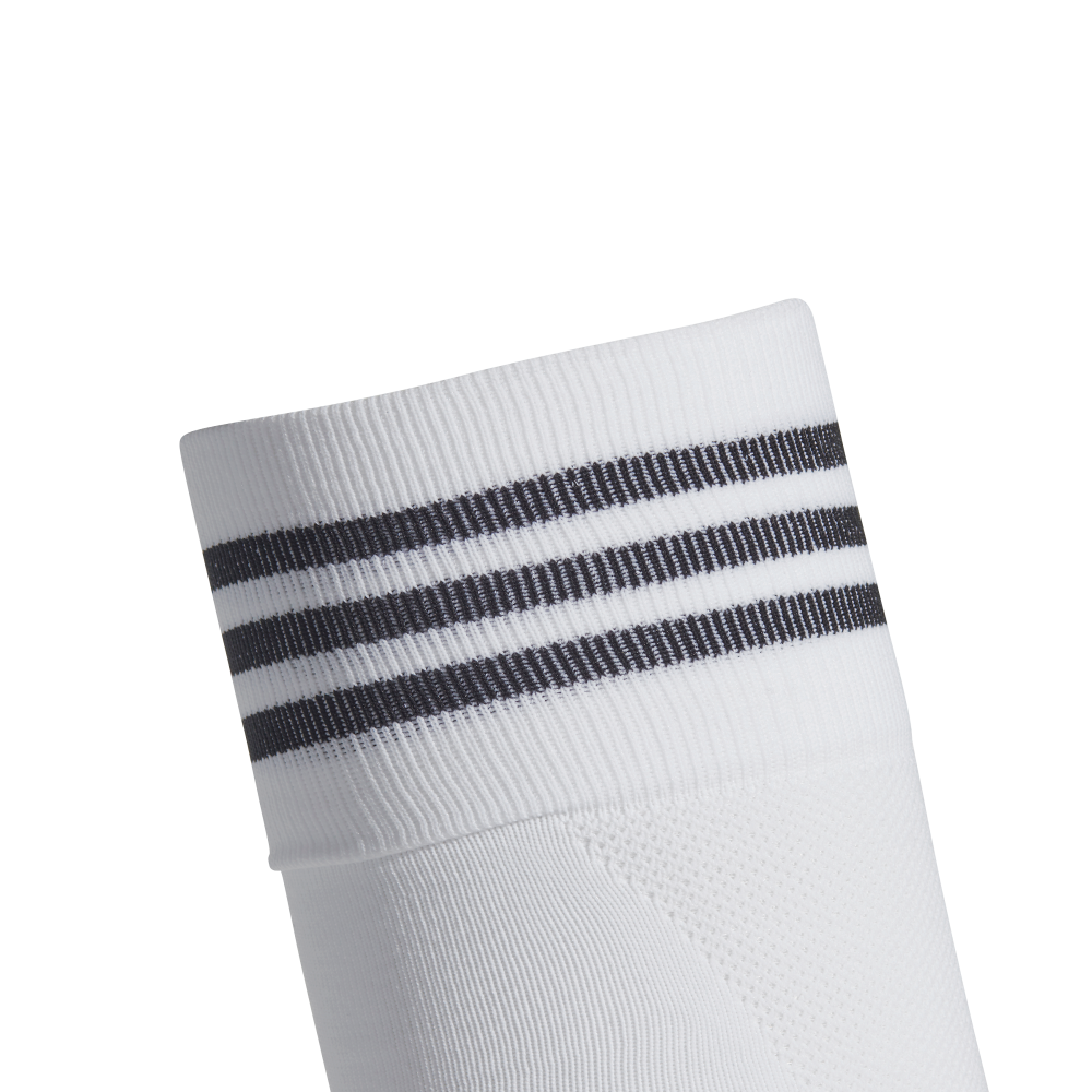 Adidas Adi 18 Performance Socks for Men & Women - White/Black - Breathable Athletic Socks for Running, Gym & Sports