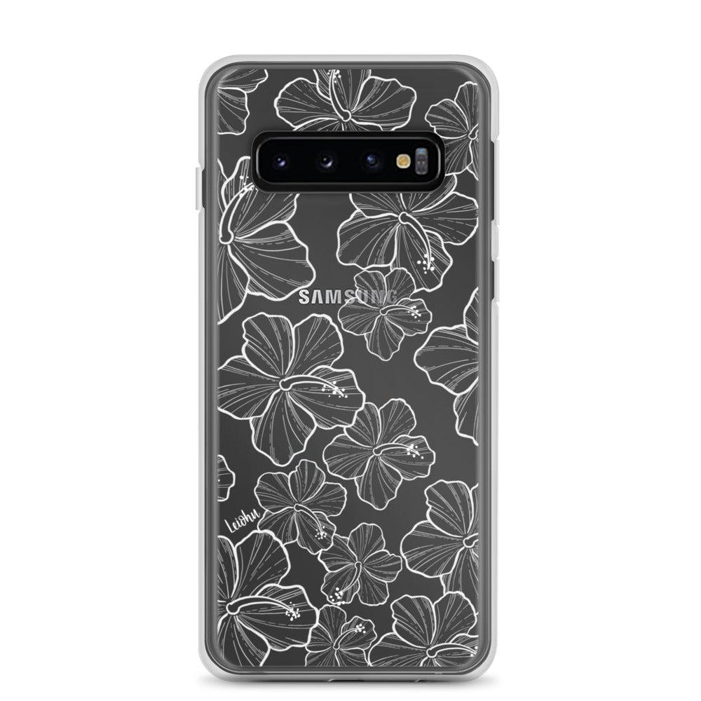 Hibiscus Flower Design Clear Phone Case for Samsung Galaxy S21/S20/Note 20 - Slim Protective Cover with Scratch Resistance - Perfect for Everyday Use, Work, and Travel