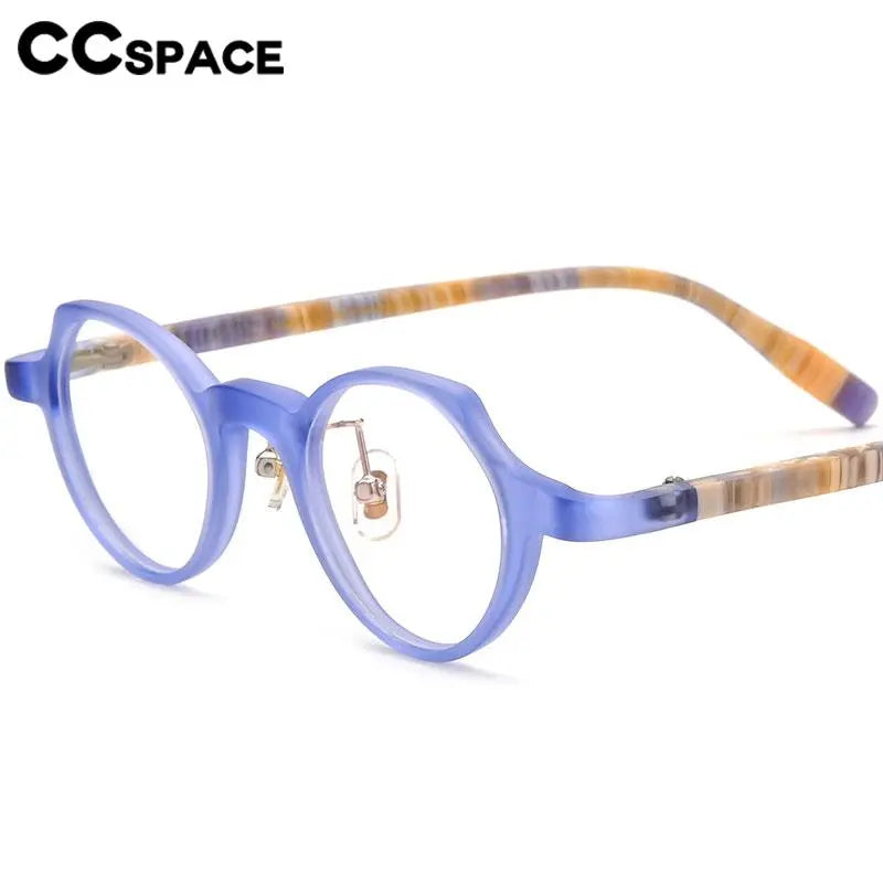 CCspace Unisex Full Rim Cat Eye Acetate Eyeglasses 56886 - Stylish Retro Frame for Men & Women - Perfect for Reading, Work, and Fashion Accessories
