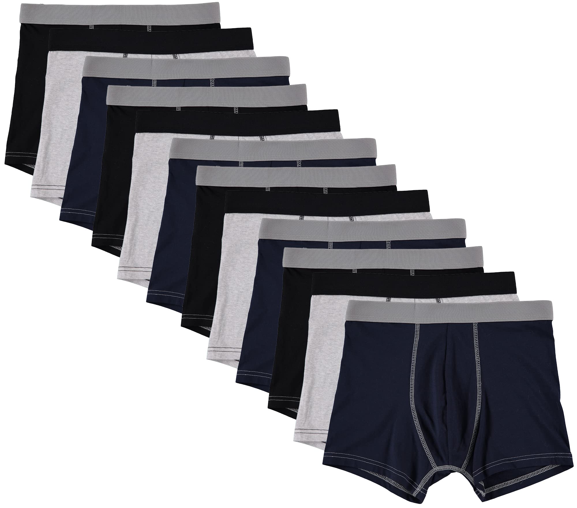 BILLIONHATS 12 Pack Men's Cotton Boxer Briefs - Soft Breathable Underwear for Everyday Comfort - Perfect for Workout, Travel & Daily Wear