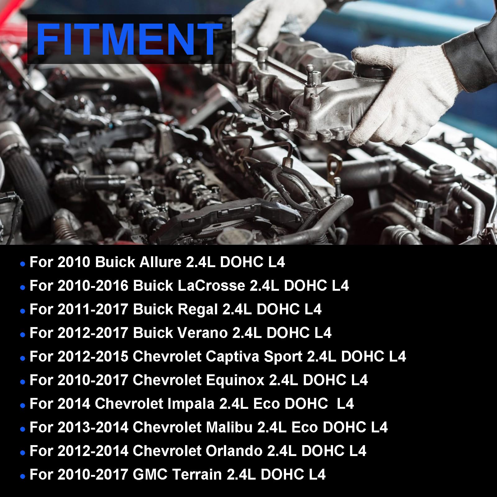 High-Quality Head Gasket Set with Cylinder Head Bolts for 2010-2017 Chevy Equinox, Malibu, GMC Terrain, Buick Regal & Lacrosse 2.4L 2384cc L4 DOHC Engine - HS26517PT - Perfect for Engine Repair & Maintenance