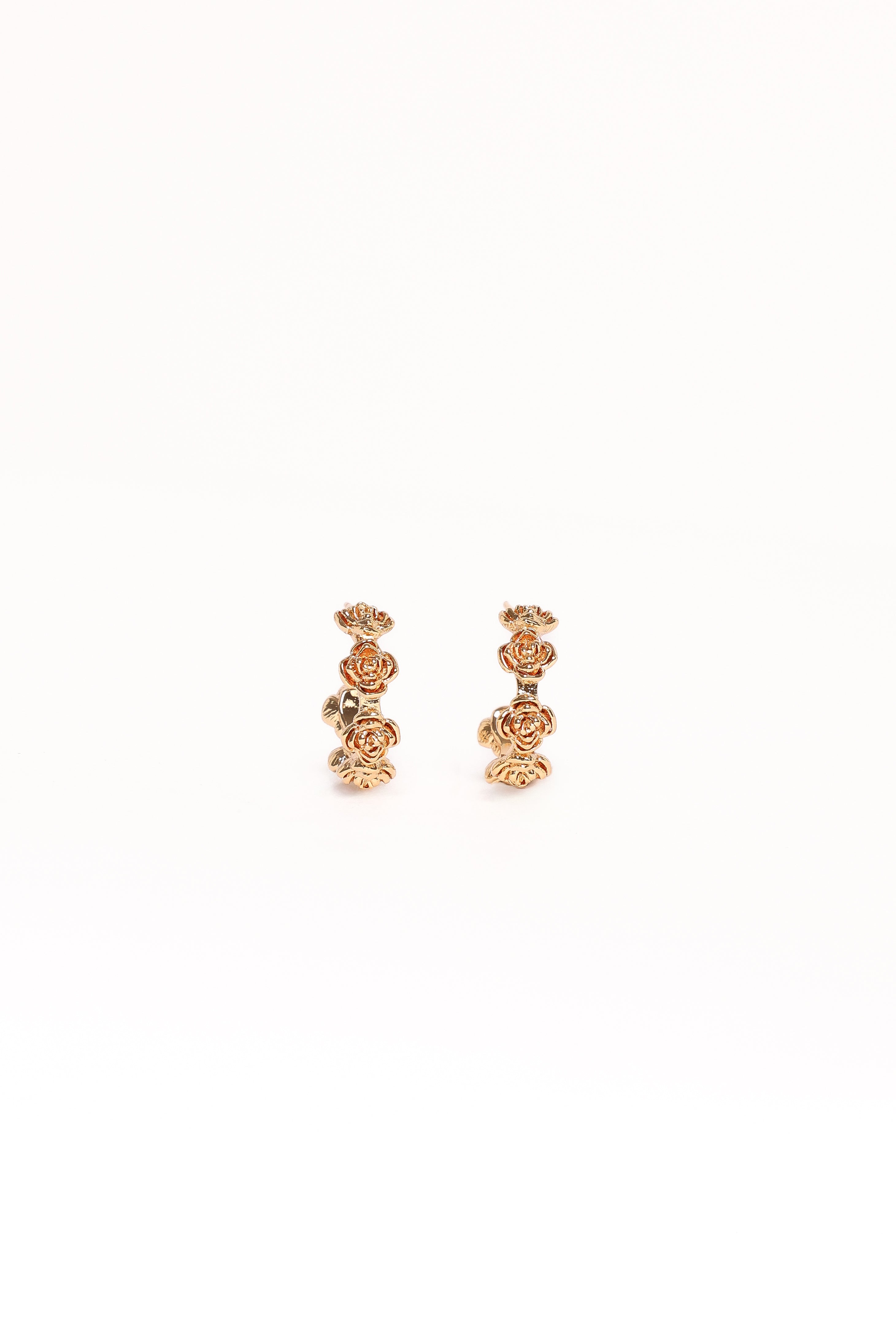 Jennie Flower Earrings - 14K Gold Plated Dainty Floral Stud Earrings for Women, Perfect for Weddings, Parties & Everyday Elegance