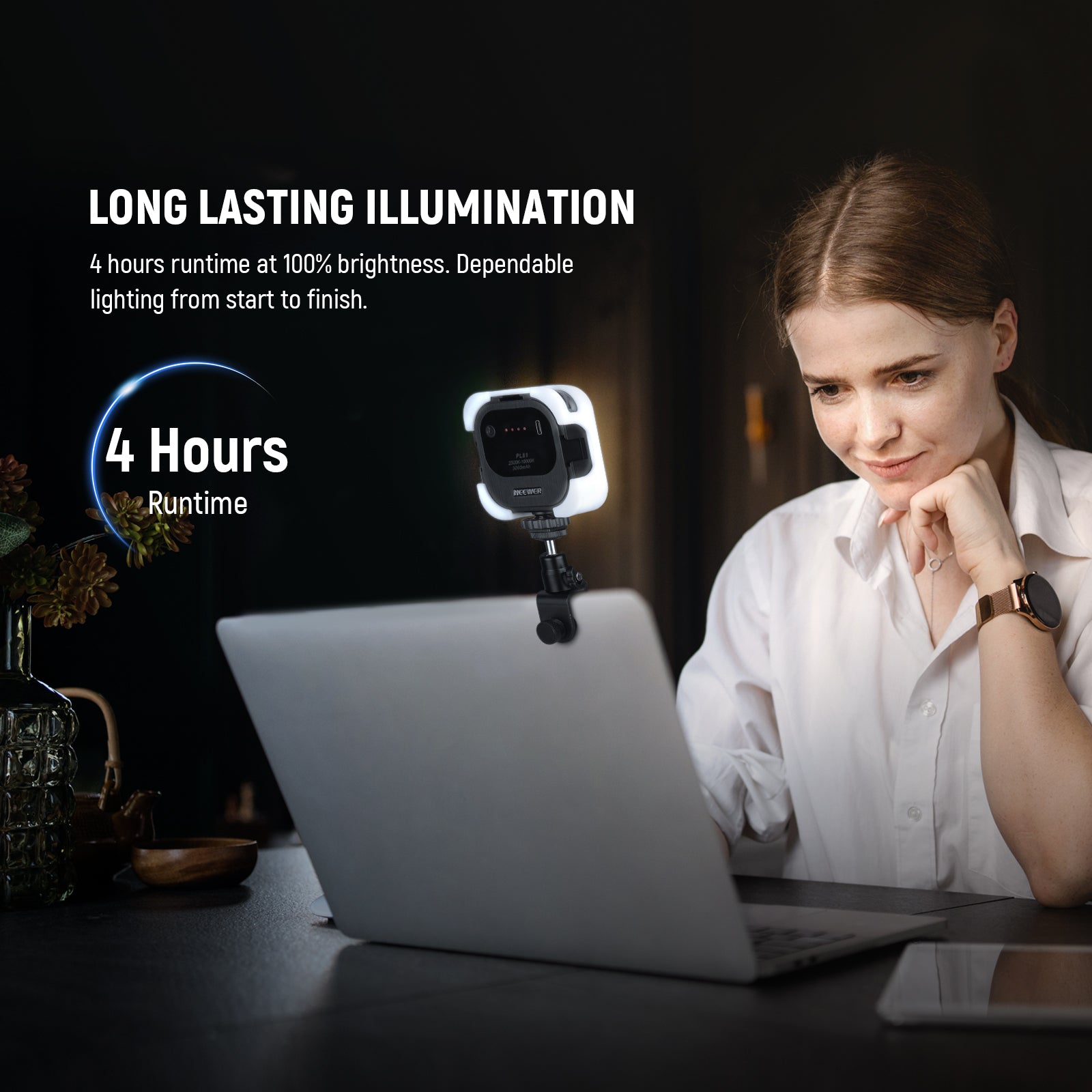 NEEWER PL81 Portable Clip-On LED Video Light with Dimmable Brightness for YouTube, TikTok, Vlogging, Photography & Live Streaming