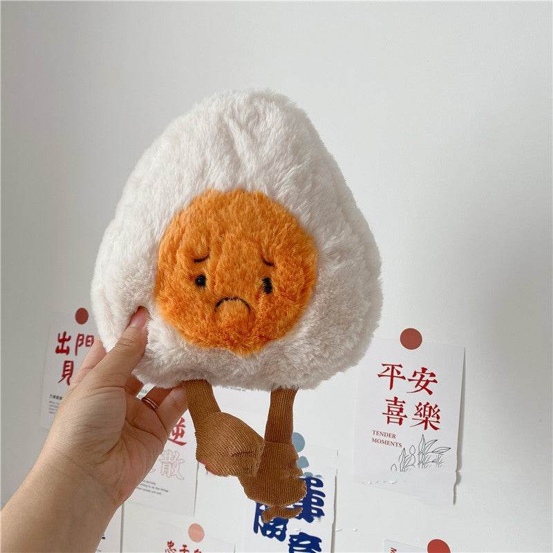 MoodyBean Cute Moody Egg Plush Toy - Soft Stuffed Animal for Kids, Teens & Adults | Perfect for Stress Relief, Home Decor & Gift Giving