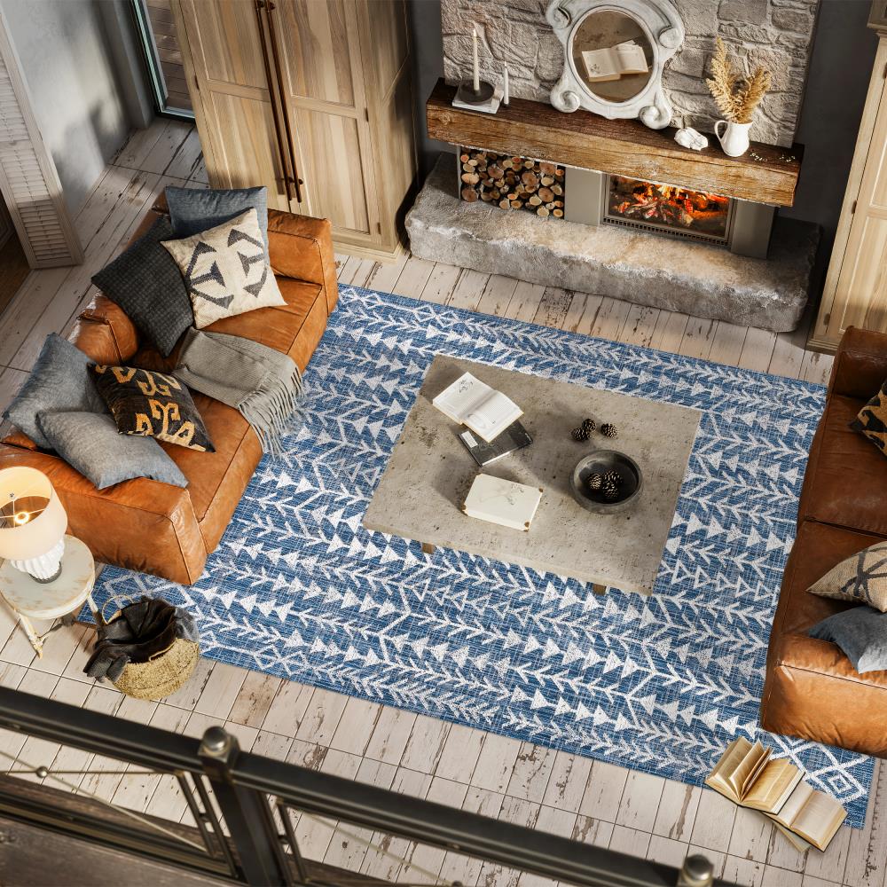 Tokay Bohemian Geometric Indoor/Outdoor Area Rug - Non-Slip Modern Boho Rug for Living Room, Bedroom, Patio & Dorm Decor